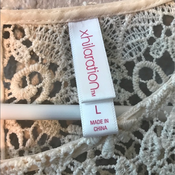 Tan Floral Print Sundress(L) - Picture 5 of 6